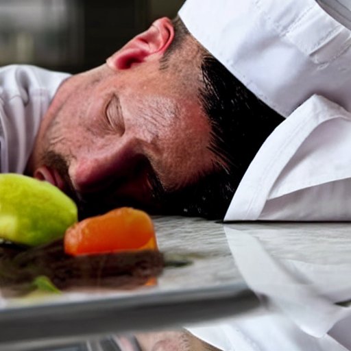 What are the symptoms of mental exhaustion in chefs?