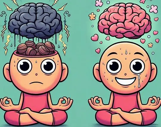 Stressed Brain vs Mindful Brain